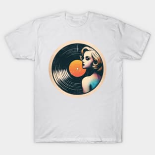 retro vinyl girl T-Shirt